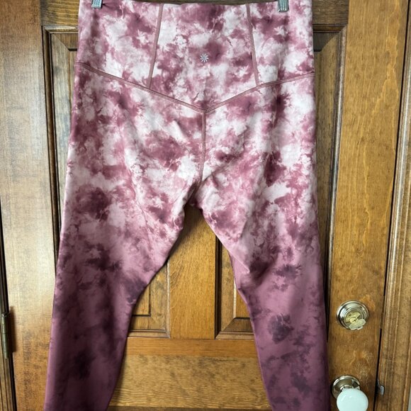 Athleta Light/Dark Pink Elation 7/8 Tight Leggings 1X - Picture 6 of 10